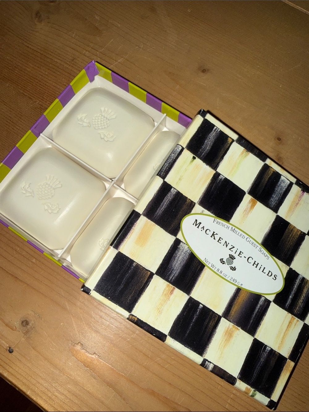 New MacKenzie-Childs Boxed French Milled Guest Soaps